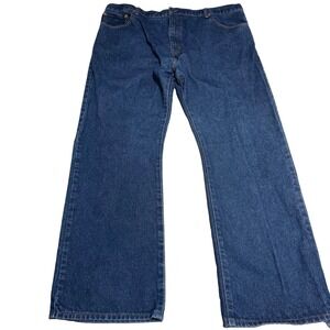 Levis 517 Mens Bootcut Jeans 42x30 Dark Wash Blue Denim 100% Cotton 517-0217